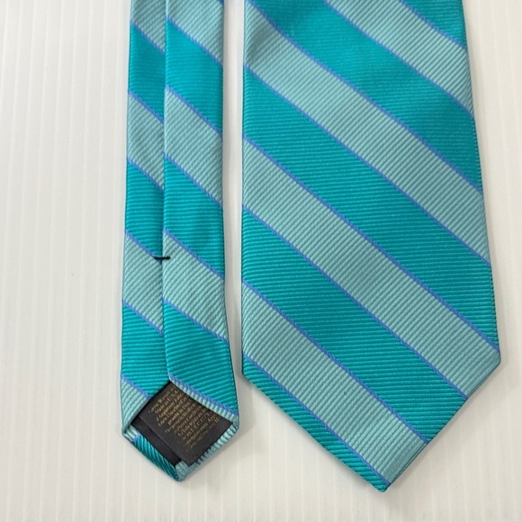 Brooks Brothers ties, 3 of them. Navy Blue and gold, teal and green, purple. - Picture 4 of 8